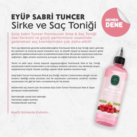 Eyüp Sabri Tuncer Frambuazlı Sirke & Saç Toniği 500 ml