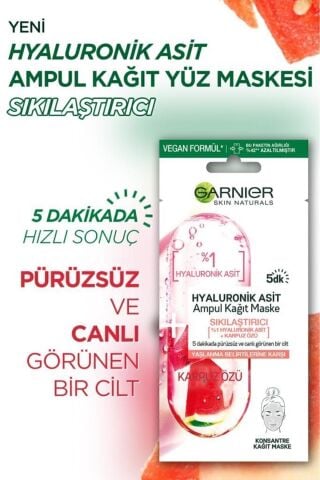 Hyaluronik Asit Sıkılaştırıcı Ampul Kağıt Yüz Maskesi