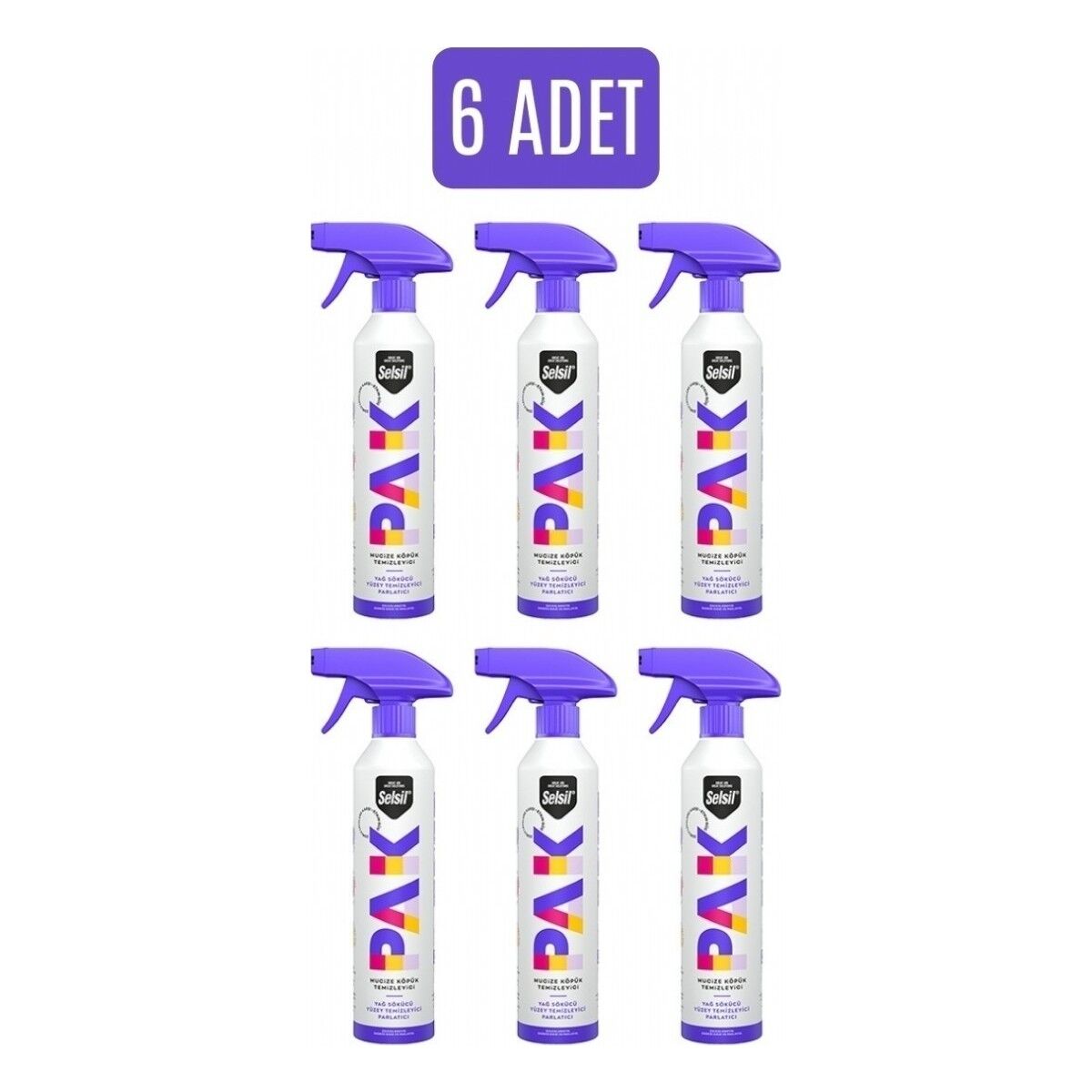 Selsil Selsil Pak Mucize Köpük Temizleyici Sprey 6'lı 500 ml