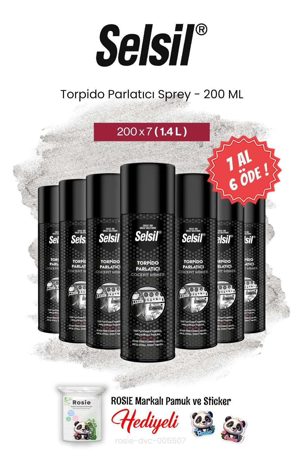 Selsil Torpido Parlatıcı Sprey, 200 ml 7 AL 6 ÖDE ve rosie pamuk