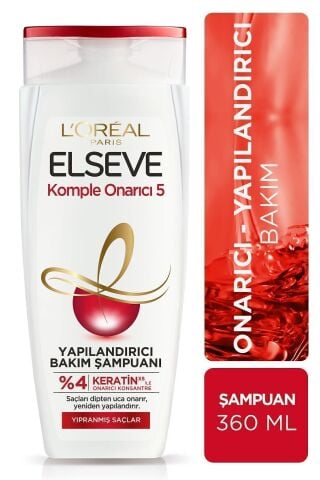 Elseve Komple Onarıcı 5 Yapılandırıcı Şampuan 360ml & Bakım Kremi 360ml & Saç Maskesi