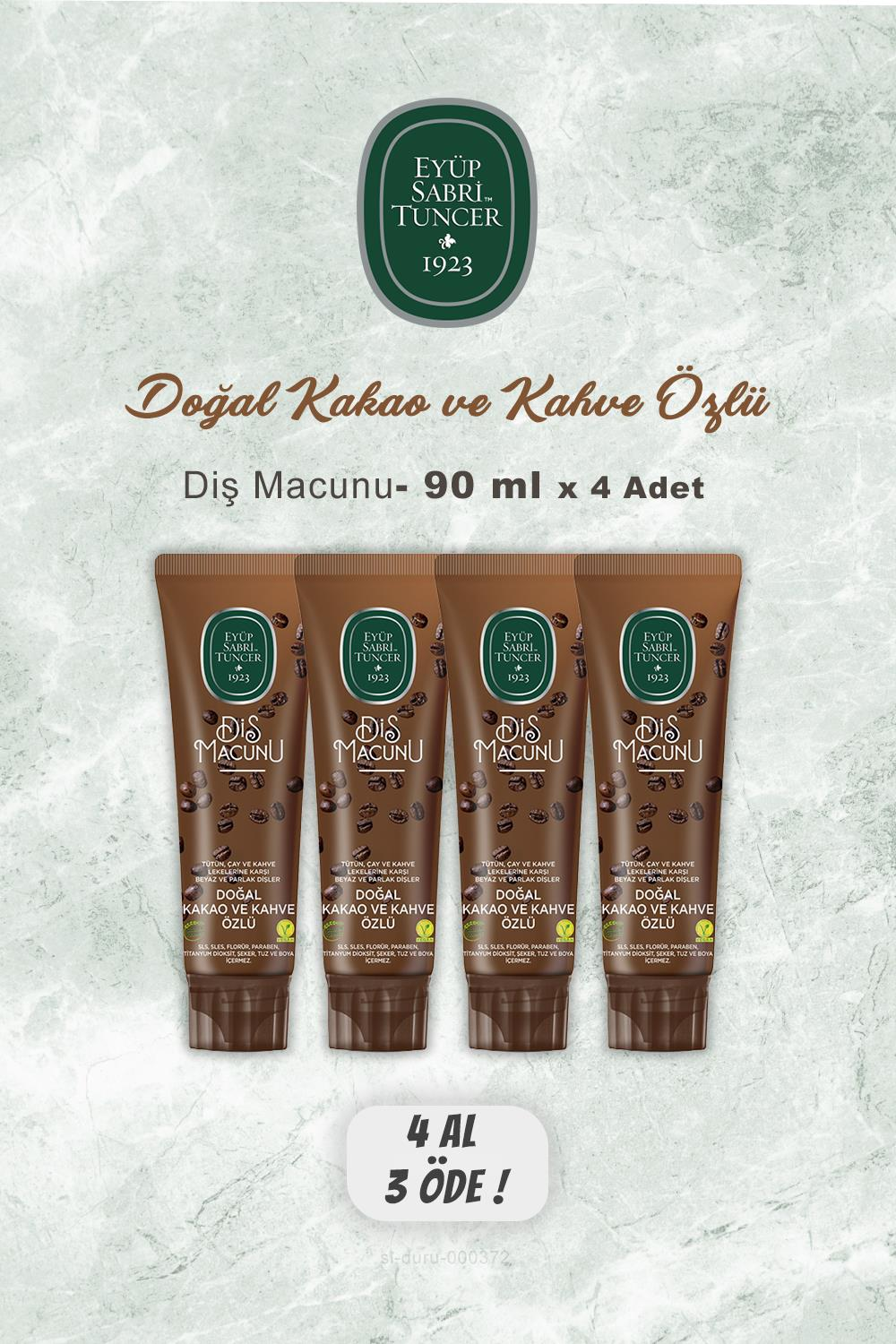 4 AL 3 ÖDE Eyüp Sabri Tuncer Diş Macunu Kakao Özlü  90 ml