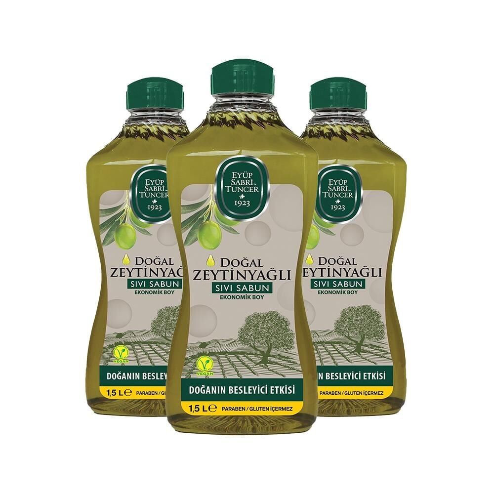 Eyüp Sabri Tuncer Doğal Zeytinyağlı Sıvı Sabun 1.5 lt x 3