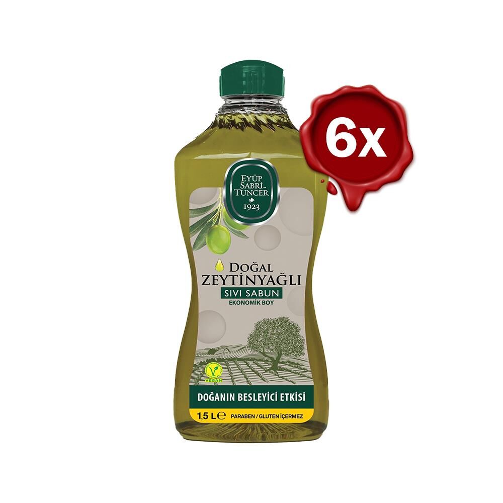 Eyüp Sabri Tuncer Doğal Zeytinyağlı Sıvı Sabun 1.5 lt x 6