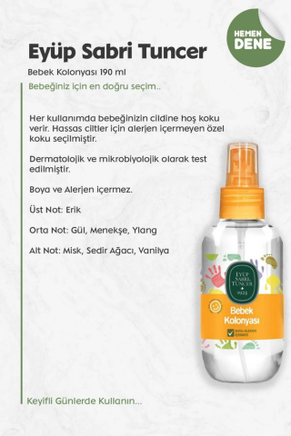 Eyüp Sabri Tuncer Vegan Bebek Temizlik Seti ve Bebek Pamuğu ROSIE