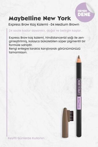 Maybelline Express Brow Kaş Kalemi 04 Medium Brown