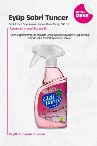 Eyüp Sabri Tuncer 3 Adet Oda Kokusu Japon Kiraz Çiçeği 500 ml ve ROSIE Pamuk