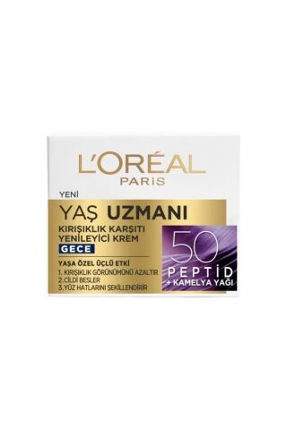 Loreal Paris Yaş Uzmanı Kırışıklık Karşıtı 50+ Peptidler Gündüz ve Gece Kremi