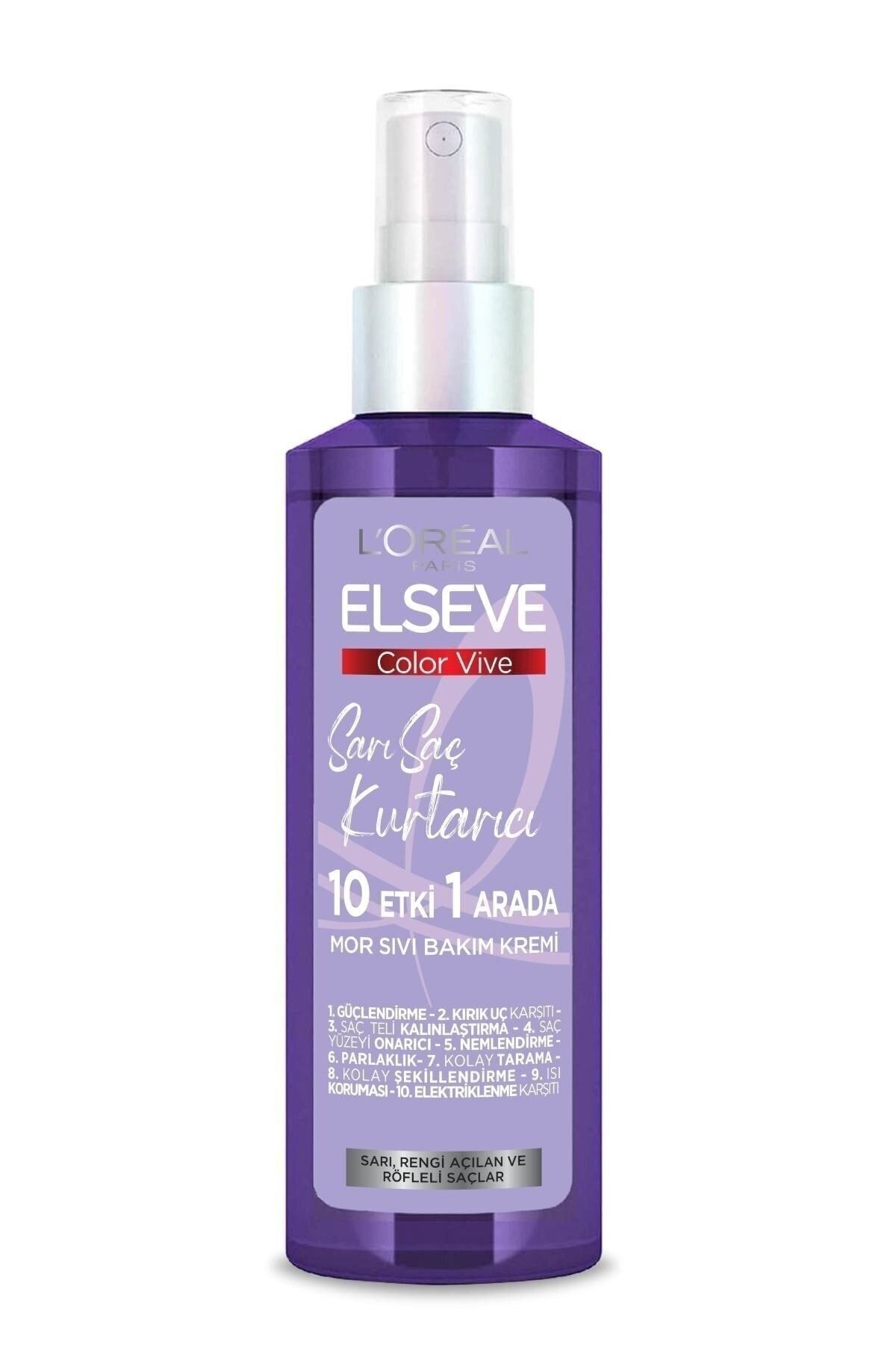 Elseve Sarı Saç Kurtarıcı Mor Sıvı Bakım Kremi-röfleli Saçlar