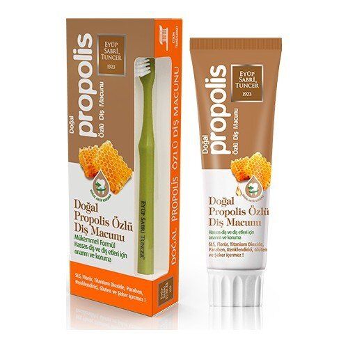 Eyüp Sabri Tuncer Doğal Propolis Özlü Diş Macunu 75 ml + Diş Fırçası Hediyeli