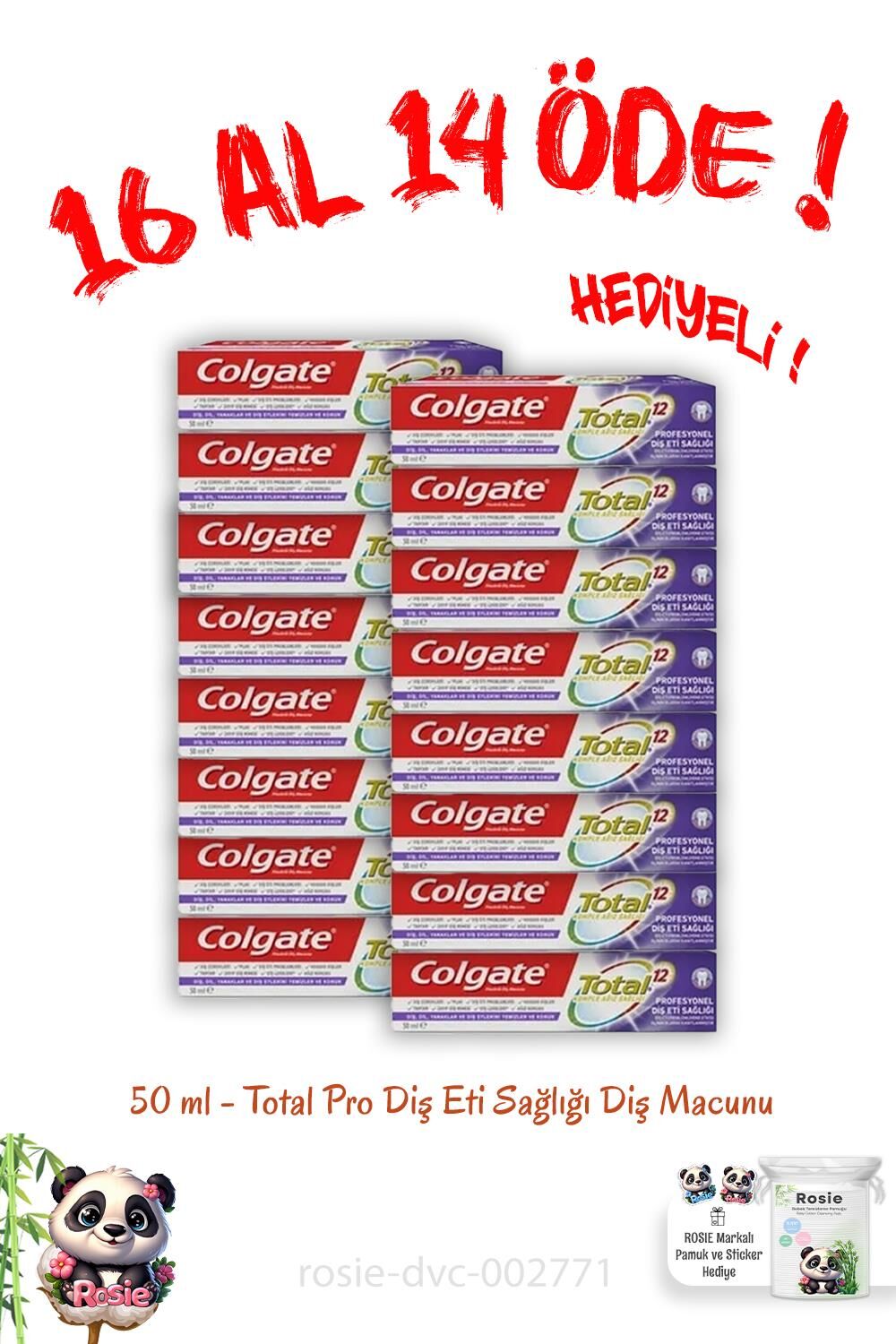 16 Al 14 Öde Total Pro Diş Eti Sağlığı Diş Macunu 50 ml