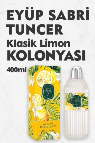 Eyüp Sabri Tuncer Klasik Limon Kolonyası 80 Derece Silindir Cam Şişe 400 ml