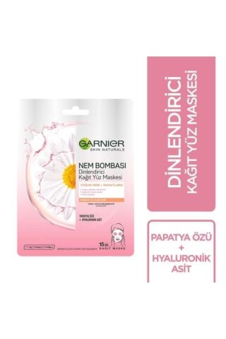 Nem Bombası Dinlendirici Kağıt Yüz Maskesi