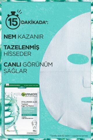 Garnier Kağıt Yüz Maskesi Tazeleyici Hyaluronik Aloe 28 gr