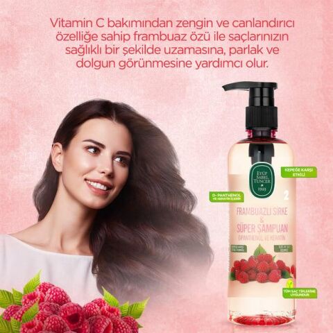 3 Adet Eyüp Sabri Tuncer Frambuazlı Sirke Şampuan 500 ml ve ROSIE Pamuk