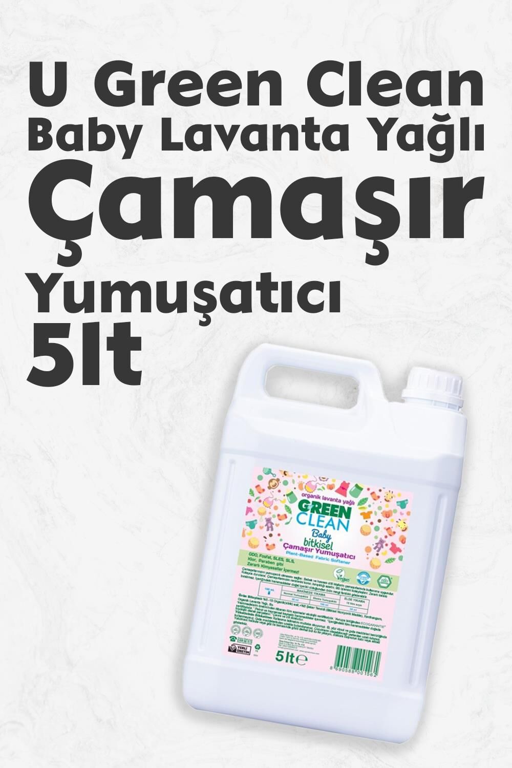 Green Clean Baby Bitkisel Çamaşır Yumuşatıcı Lavanta Yağlı 5 lt