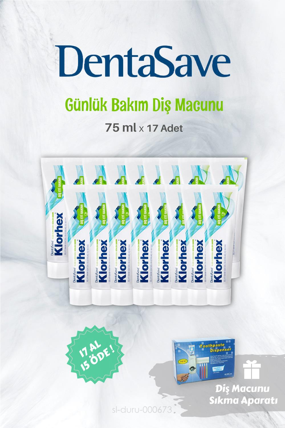 17 AL 15 ÖDE Dentasave Diş Macunu Günlük Bakım, Diş Macunu Aparatı Hediye