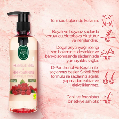 Şampuan ve Bakım Yağı 100 ml, Sprey 210 ml, Tonik 500 ml Frambuazlı ve Rosie Hediye