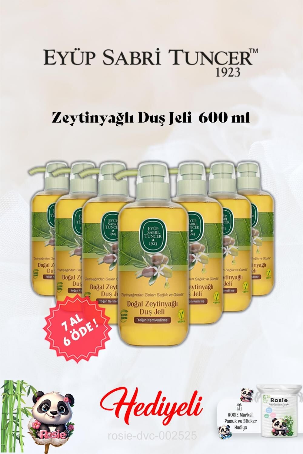 Zeytinyağlı Duş Jeli 7 AL 6 ÖDE Eyüp Sabri Tuncer ve Rosie Hediye