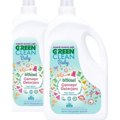 Green Clean Baby Bitkisel Çamaşır Deterjanı Lavanta Yağlı 2750 ml x 2