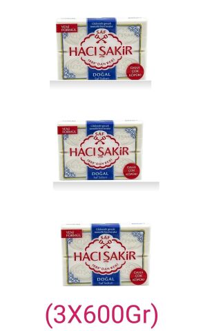 Hacı Şakir Doğal Saf Geleneksel Beyaz Sabun 3 Adet