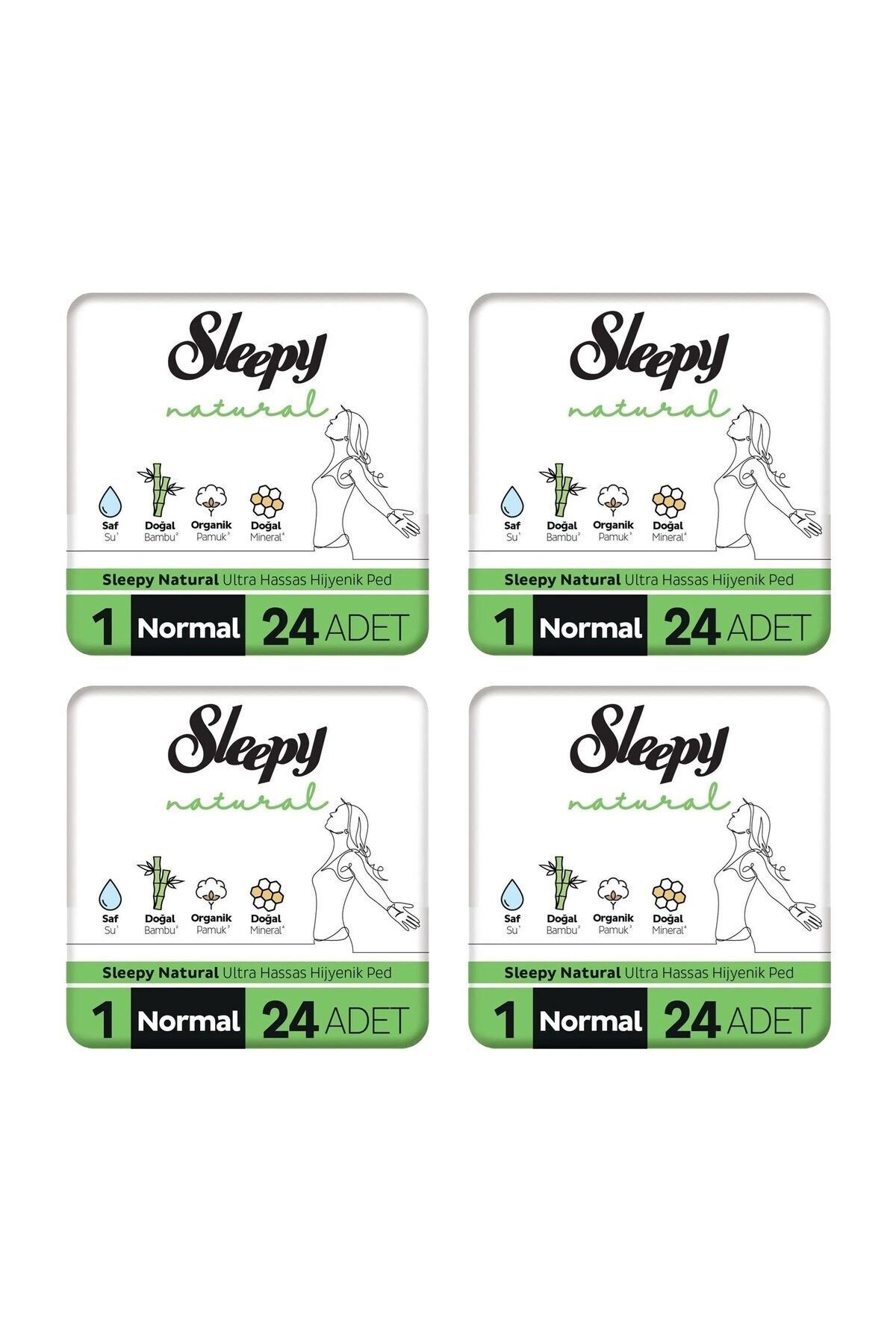 Sleepy Natural Ultra Hassas Hijyenik Ped Normal 24 lü x 4 Paket