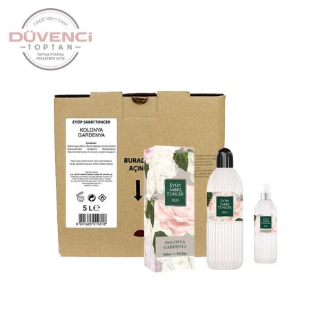 Eyüp Sabri Tuncer Gardenya Kolonyası 5 lt, 400 ML ve 150 ML Plastik Şişe