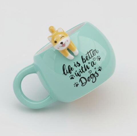 Köpek Figürlü 3D Seramik Kupa 350 ml
