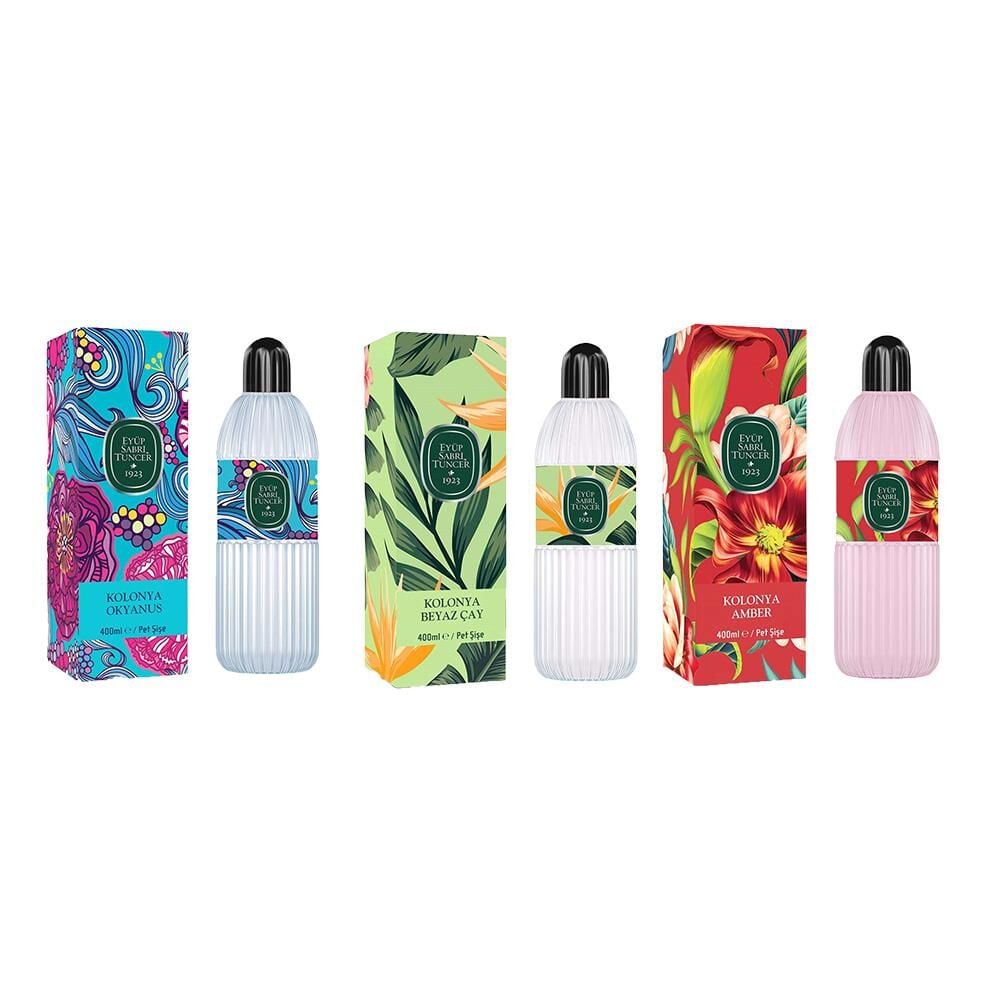 Eyüp Sabri Tuncer Kolonya Okyanus, Beyaz Çay ve Amber Pet Şişe 400 ml