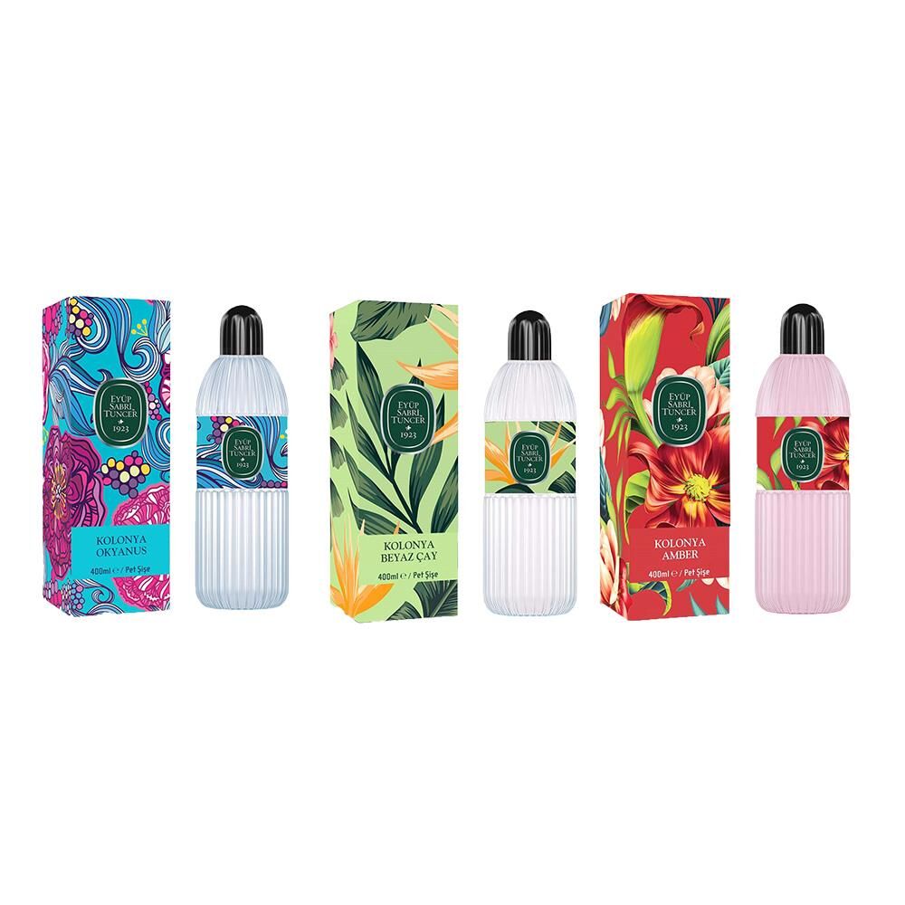 Eyüp Sabri Tuncer Kolonya Okyanus, Beyaz Çay ve Amber Pet Şişe 400 ml