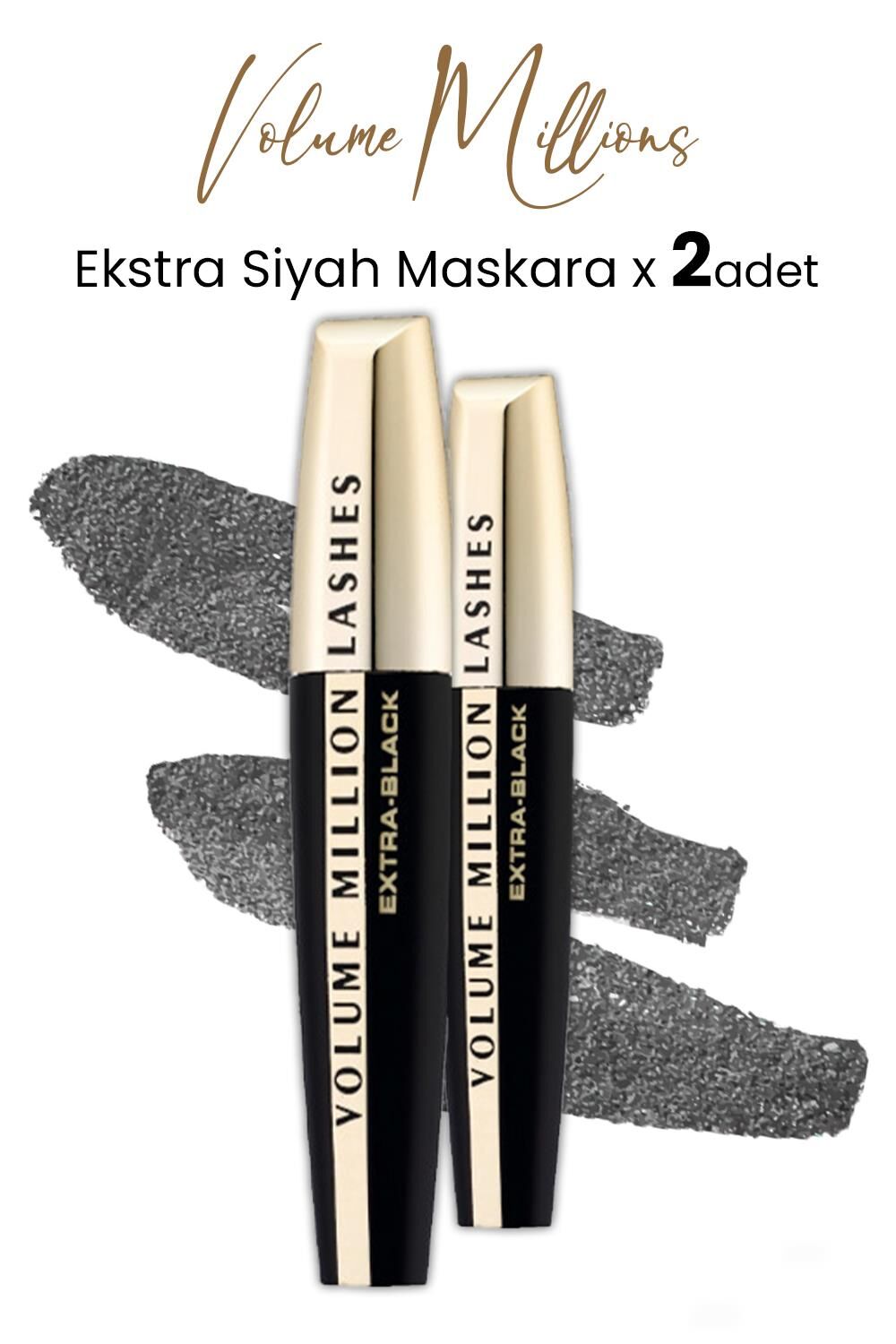 Loreal Paris Volume Millions Lashes Maskara Ekstra Siyah x 2 Adet