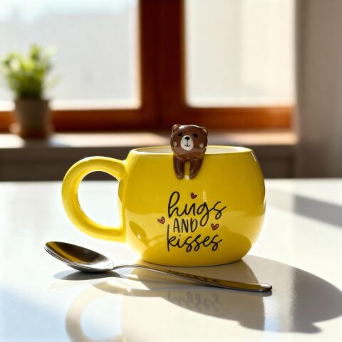 Ayı Figürlü 3D Seramik Kupa 350 ml