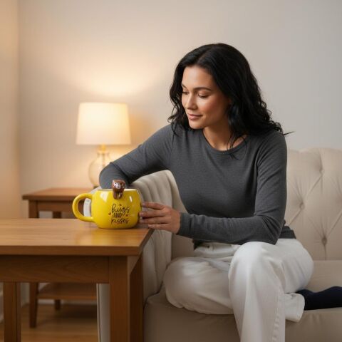 Ayı Figürlü 3D Seramik Kupa 350 ml