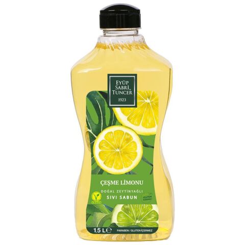 Eyüp Sabri Tuncer Doğal Zeytinyağlı Sıvı Sabun Çeşme Limonu Sıvı Sabun 1500 ml