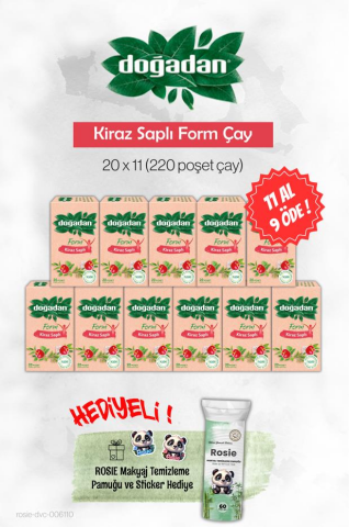 Doğadan Kiraz Saplı 20'li Çay 11 AL 9 ÖDE ve Rosie Pamuk