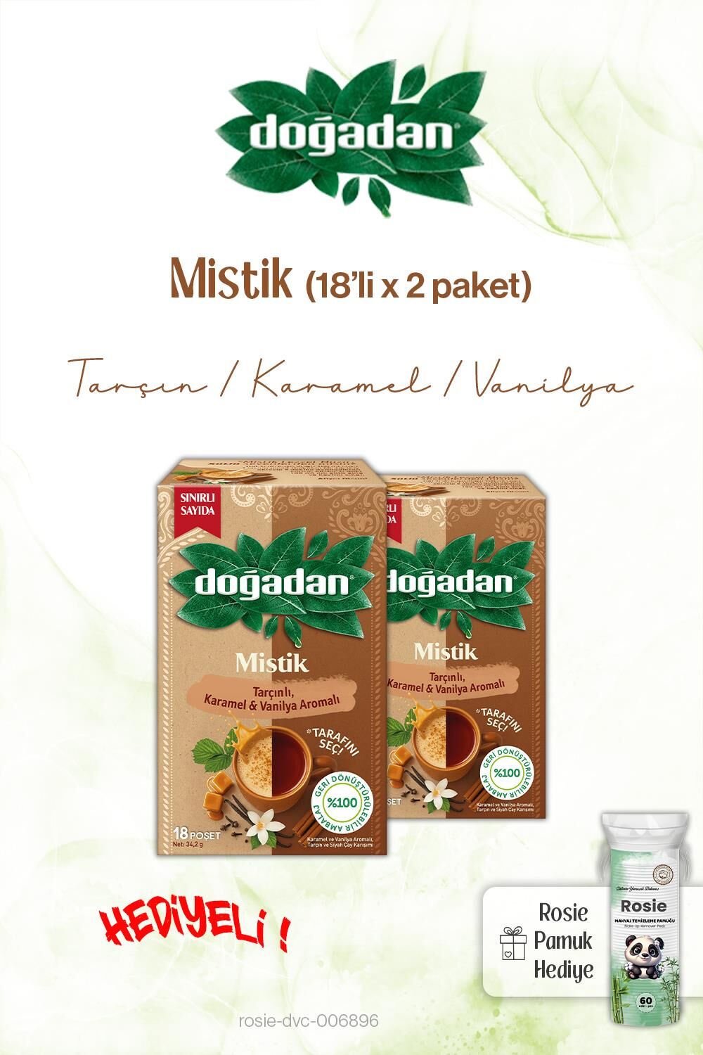 Doğadan Mistik Poşet Çay 18'li x2 ve Rosie