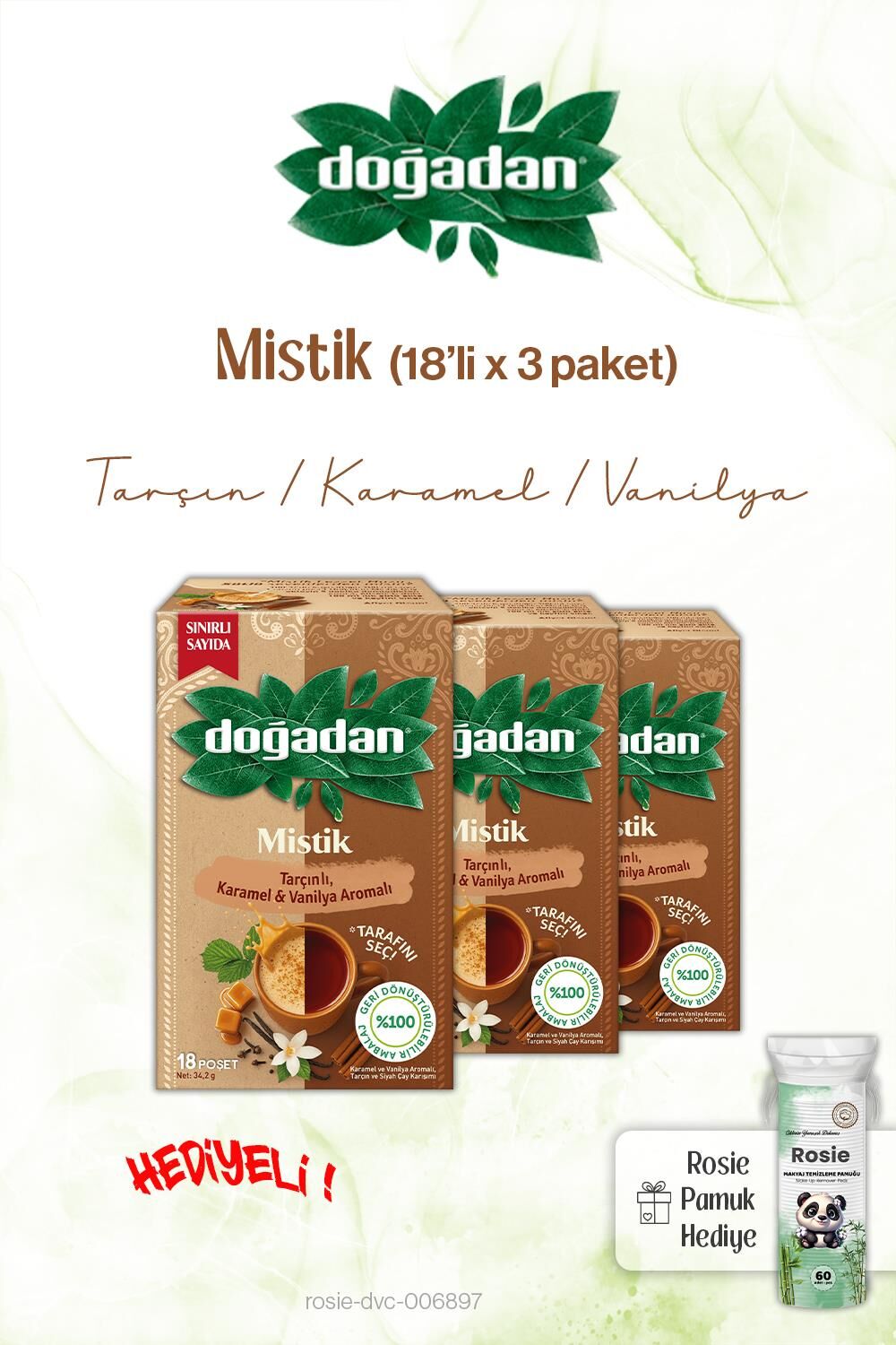 Doğadan x3 Mistik Poşet Çay 18'li ve Rosie