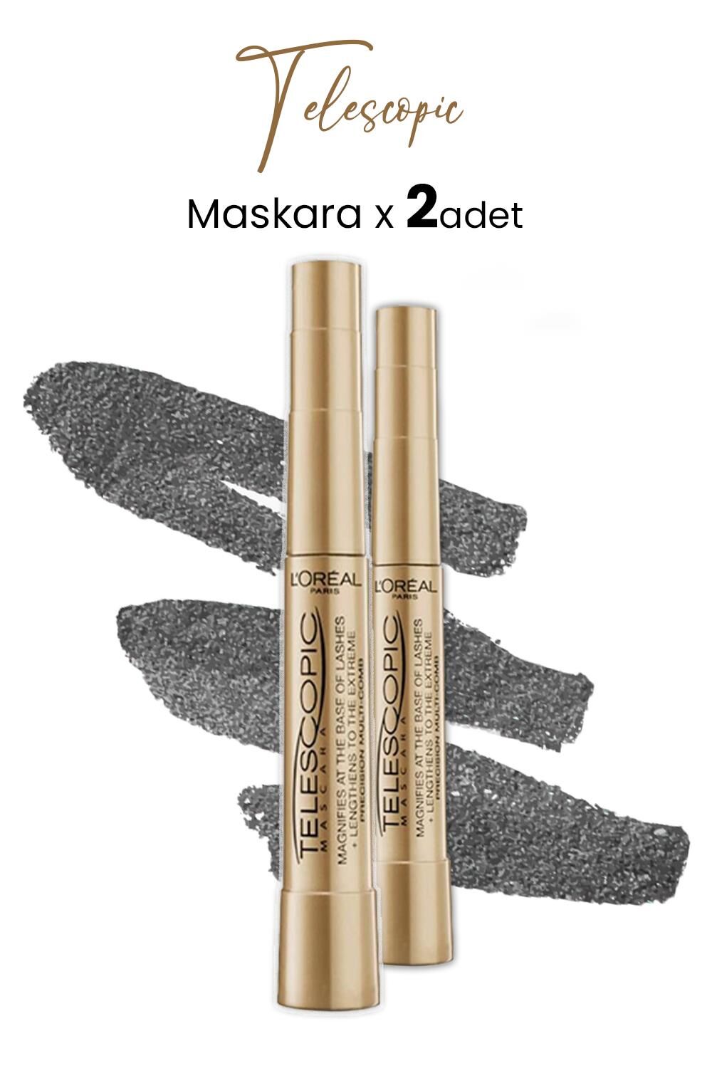 Loreal Paris Telescopic Maskara Siyah x 2 Adet