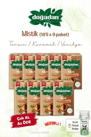 Doğadan 9 Paket Mistik Poşet Çay 18'li ve Rosie