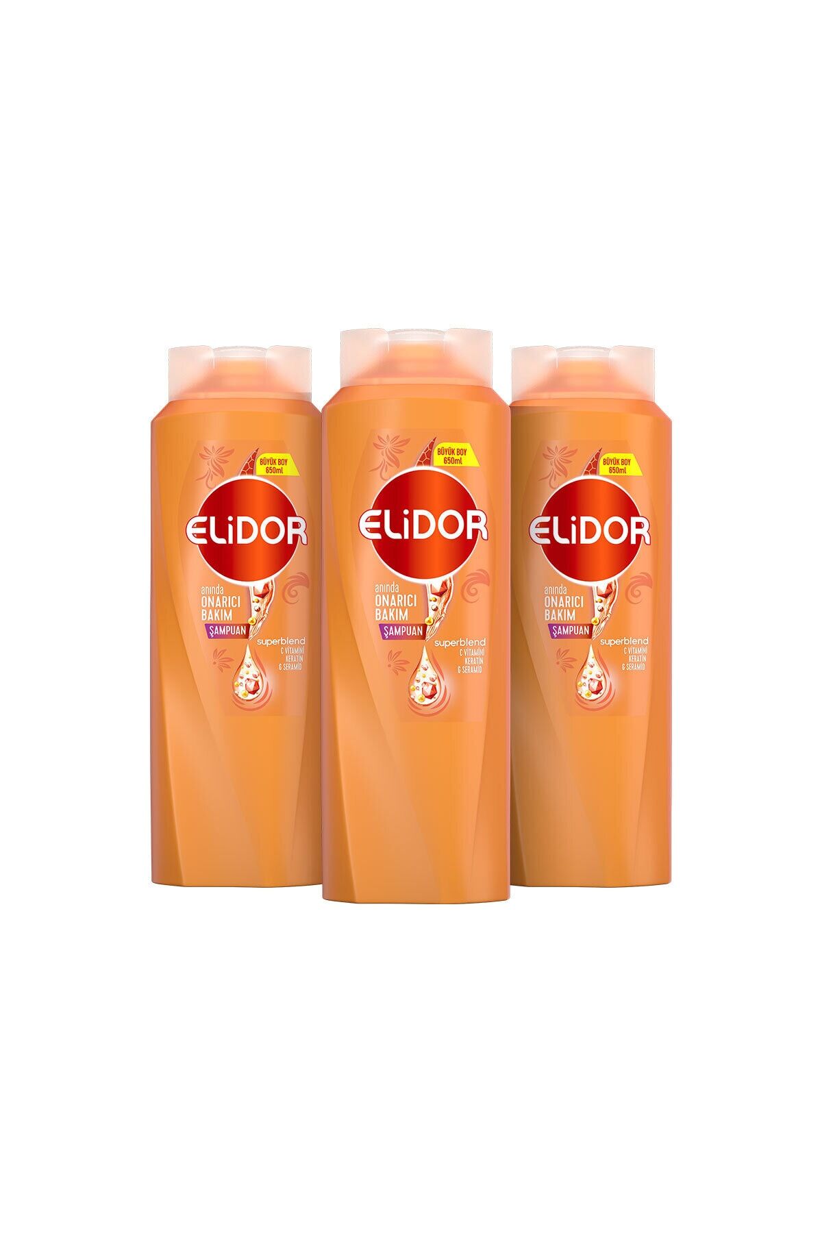 Elidor Anında Onarıcı Bakım Şampuan 650 ml x 3