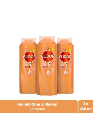 Elidor Anında Onarıcı Bakım Şampuan 650 ml x 3