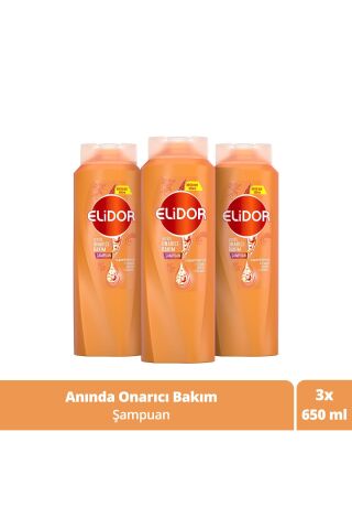 Elidor Anında Onarıcı Bakım Şampuan 650 ml x 3