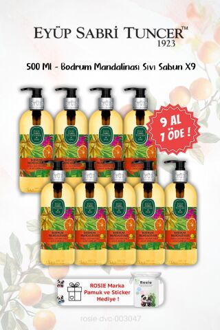 Sıvı Sabun 500 ml 9 AL 7 ÖDE Bodrum Mandalinası ve ROSIE Hediyeli
