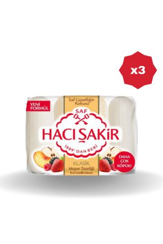 Hacı Şakir Meyve Tazeliği Katı Sabun 4 x 70 ml