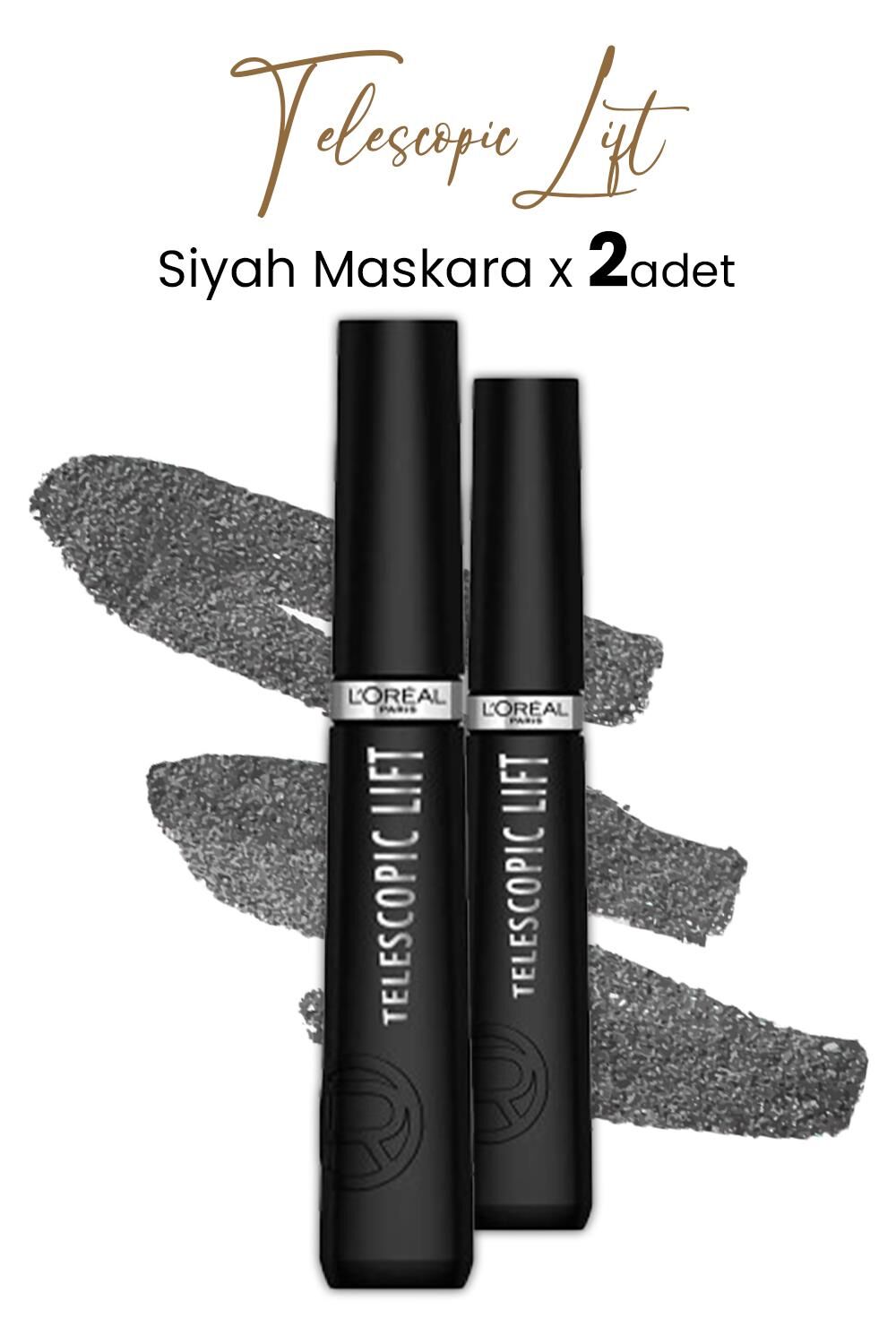 Loreal Paris Telescopic Lift Maskara Siyah x 2 Adet