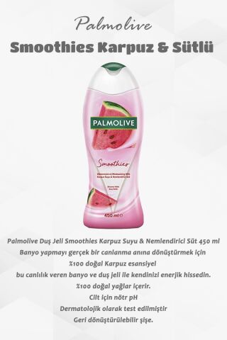 Palmolive 3'lü Duş Jeli Pamuk Özlü 500 ml, Şefali 450 ml, Karpuz 450 ml, ROSIE hediye