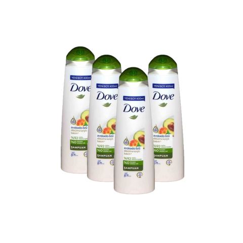 Dove Saç Bakım Şampuanı Avokado Özlü x 4