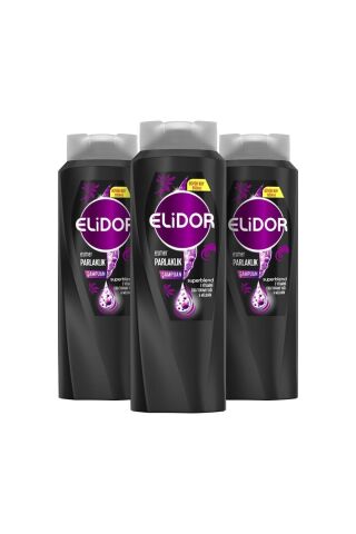 Elidor Saç Bakım Şampuanı Esmer Parlaklık 650 ML x 3