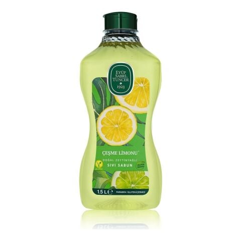 Eyüp Sabri Tuncer Çeşme Limonu Doğal Zeytinyağlı Sıvı Sabun 1.5 Lt