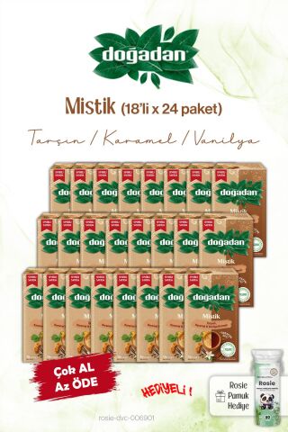 Doğadan 24 Paket Mistik Poşet Çay 18'li ve Rosie